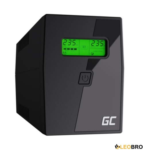 ДБЖ/Безперебійник Green Cell UPS 600VA/360W (UPS01LCD) - 1