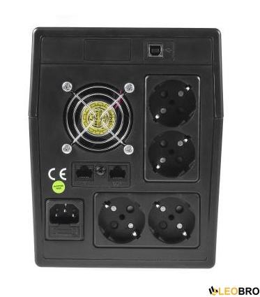 ДБЖ/Безперебійник Green Cell UPS 1500VA/900W (UPS04) - 2