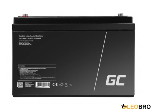 Гібридний ДБЖ/інвертор Volt Polska SINUS PRO 500E + Акумулятор Green Cell AGM VRLA 100Ah 12V - 2