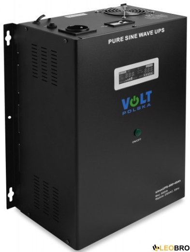 Бесперебойник/ИБП VOLT SINUS UPS 500 300/500W + AKU 40Ah (3SR500WA40) - 1