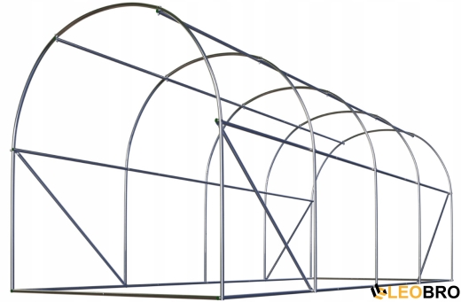 Садова теплиця з вікнами Plonos 9m2 Біла = 450х200х200 см (4972-A) - 5