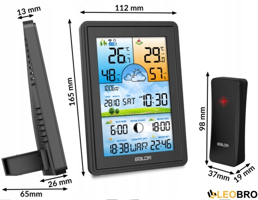 Метеостанція BERDSEN BD-906 Black (390600) - 4