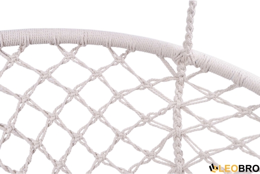 Гойдалка гніздо зі спинкою 80 см плетена TOGO Cream (5902340315866) - 4