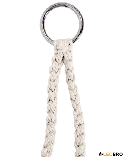 Гойдалка гніздо зі спинкою 80 см плетена TOGO Cream (5902340315866) - 6