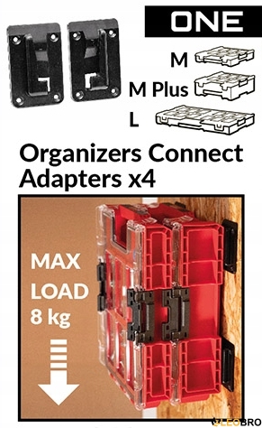 Кріплення на ящик Qbrick System ONE Organizers Connect Adapters 4шт (5901238257240) - 2