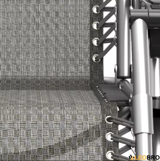 Раскладное кресло шезлонг с подушкой Zero Gravity LEOBRO Серое - 4