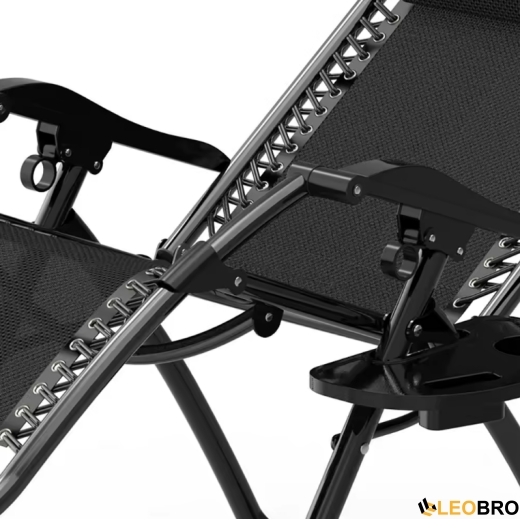 Раскладное кресло шезлонг Zero Gravity LEOBRO Чёрное - 2