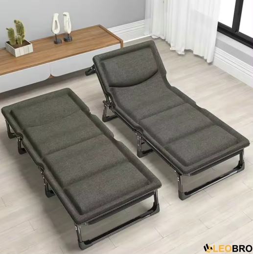 Розкладне ліжко (розкладачка) LEOBRO Темно-сіре - 1