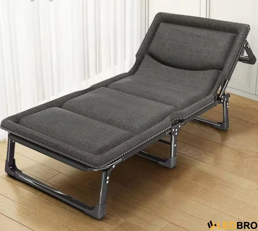 Розкладне ліжко (розкладачка) LEOBRO Темно-сіре - 3