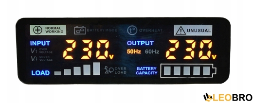 Гібридний ДБЖ/інвертор Volt Polska SINUS PRO 1500 E 12/230V 1000/1500W (3SP091512E) - 3