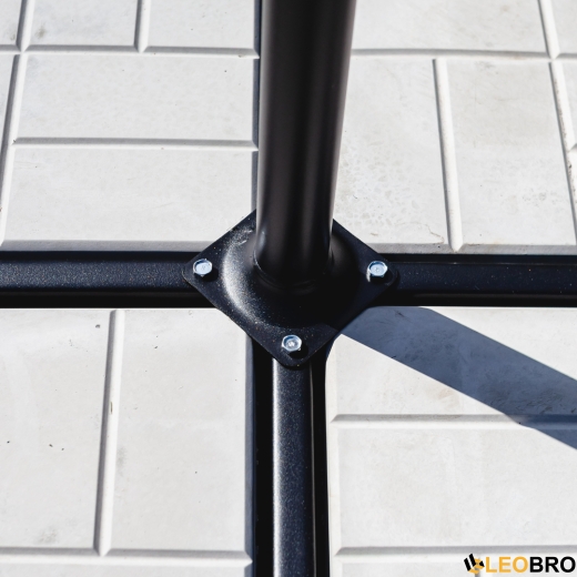 Складна садова парасолька з боковим подовжувачем LEOBRO Бежевий - 6