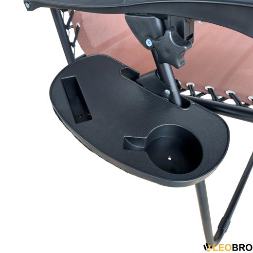 Раскладное кресло шезлонг Zero Gravity LEOBRO Коричневое - 2