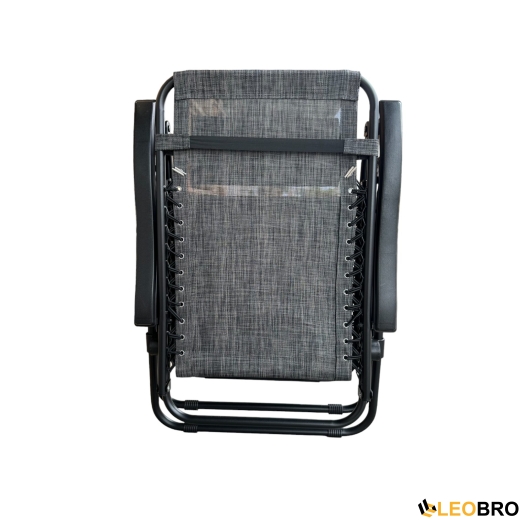 Розкладне крісло шезлонг Zero Gravity LEOBRO Темно-сіре - 8