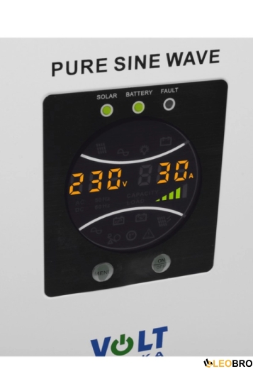 Гібридний ДБЖ/інвертор Volt Polska SINUS PRO 1000 S 12/230V 700/1000W + 30A MPPT (3SPS100012) - 3