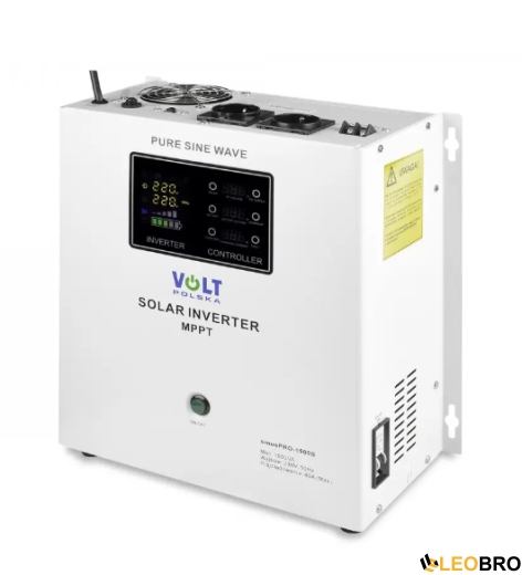 Гібридний ДБЖ/Інвертор Volt Polska SINUS PRO 1500 S 12/230V 1050/1500W + 40A MPPT 75V (3SPS150012) - 1