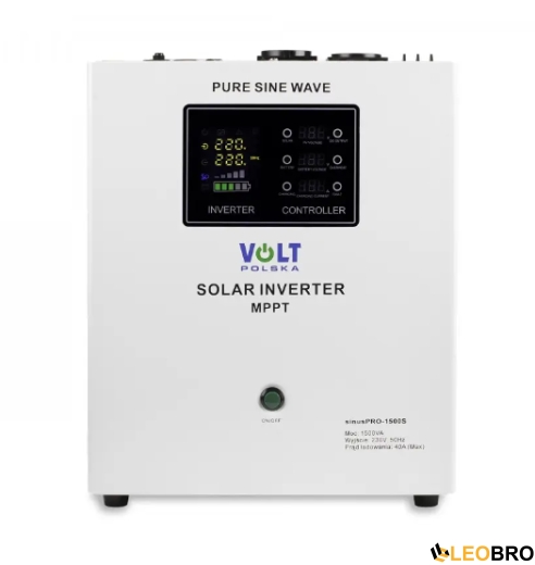 Гібридний ДБЖ/Інвертор Volt Polska SINUS PRO 1500 S 12/230V 1050/1500W + 40A MPPT 75V (3SPS150012) - 2