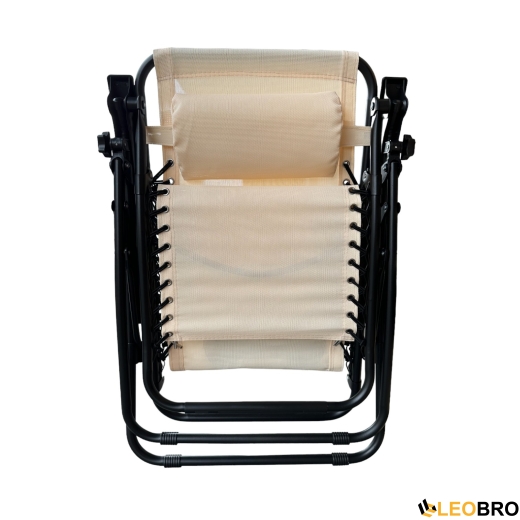 Комплект 2 шезлонгів Zero Gravity LEOBRO: затишок та комфорт у бежевих тонах (HT-167A12 BEIGE) - 8