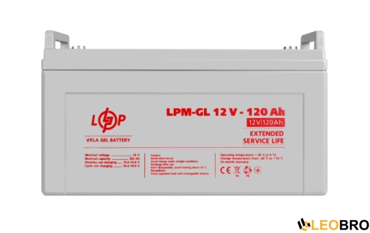 Гелевый Аккумулятор 120Ah 12V LOGICPOWER LPM-GL (LP3870) - 1