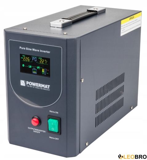 Гибридный ИБП/Инвертор Powermat 800 VA 12/230V 640W/800VA (PM-UPS-800MP) - 1