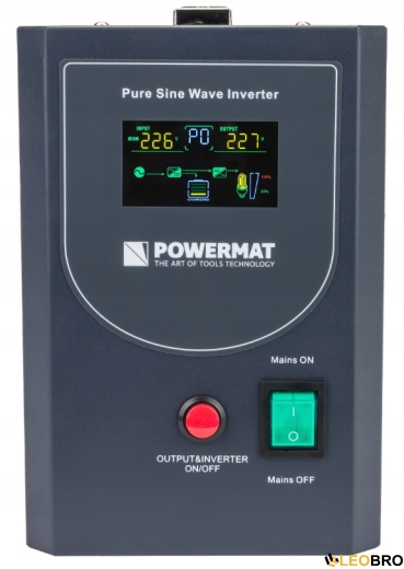 Гибридный ИБП/Инвертор Powermat 800 VA 12/230V 640W/800VA (PM-UPS-800MP) - 2