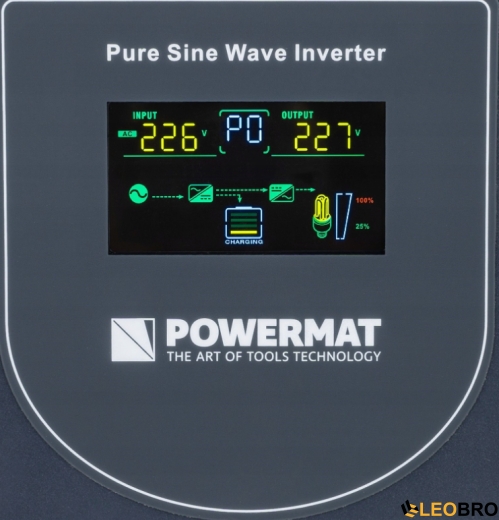 Гибридный ИБП/Инвертор Powermat 800 VA 12/230V 640W/800VA (PM-UPS-800MP) - 4