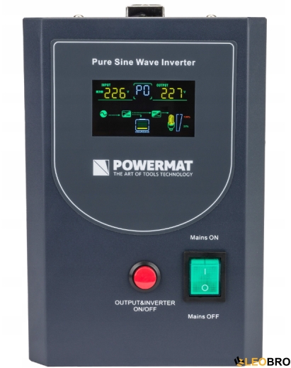 Гибридный ИБП/Инвертор Powermat 500 VA 12/230V 400W/500VA (PM-UPS-500MP) - 2