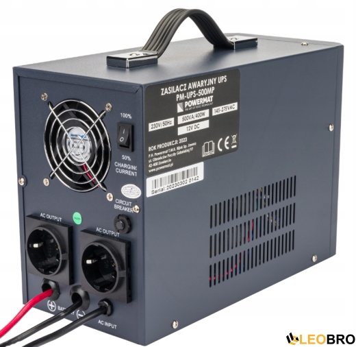 Гибридный ИБП/Инвертор Powermat 500 VA 12/230V 400W/500VA (PM-UPS-500MP) - 4