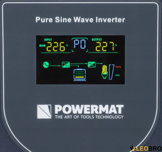 Гибридный ИБП/Инвертор Powermat 500 VA 12/230V 400W/500VA (PM-UPS-500MP) - 6