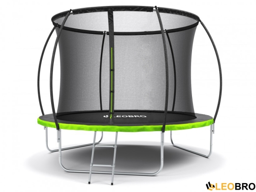 Батут із внутрішньою захисною сіткою 312 см LEOBRO Pro 10FT GREEN - 1