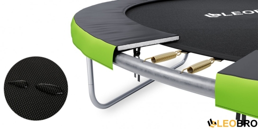 Батут із внутрішньою захисною сіткою 374 см LEOBRO Pro 12FT GREEN - 2