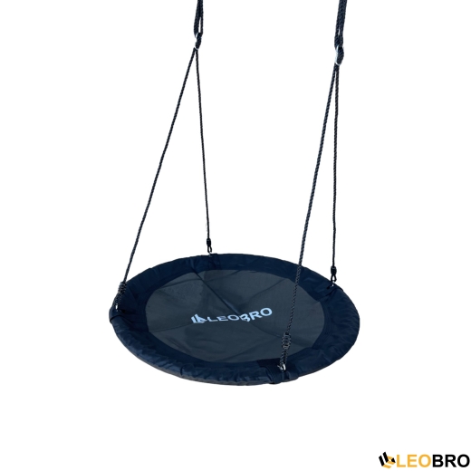 Садова гойдалка гніздо LEOBRO 120см (Чорна) - 2