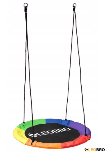 Садова гойдалка гніздо LEOBRO 100см (Різнокольорова) - 1