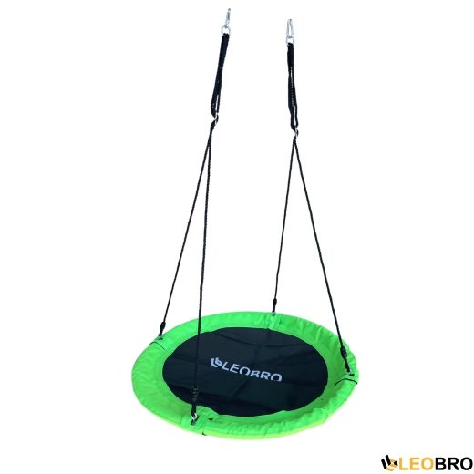 Садова гойдалка гніздо LEOBRO 110см (Зелена) - 1