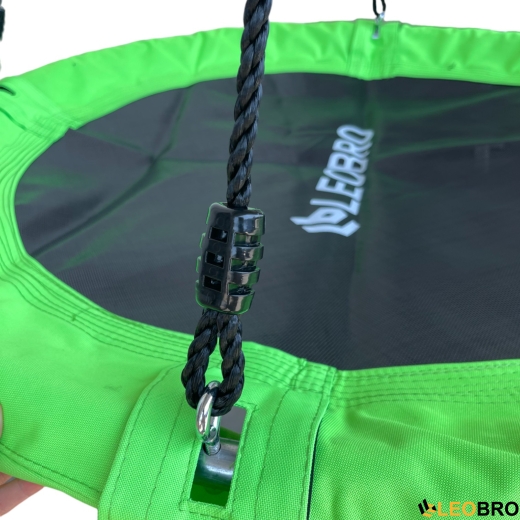 Садова гойдалка гніздо LEOBRO 110см (Зелена) - 2