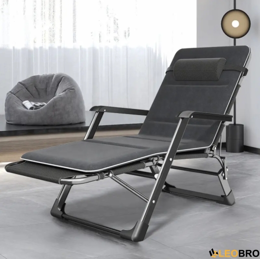 Раскладное кресло кровать с подушкой LEOBRO Темно серое (FCB-S06-PC) - 1