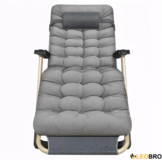 Розкладне крісло ліжко з подушкою LEOBRO Сіре (FCB-S03-PP) - 5