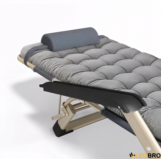 Розкладне крісло ліжко з подушкою LEOBRO Сіре (FCB-S03-PP) - 6