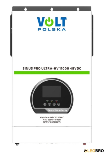 Сонячний інвертор Volt Polska ULTRA-HV 11000 48/230V (5200/11000W) + 100A MPPT (450V) (3SSHV50048) - 2