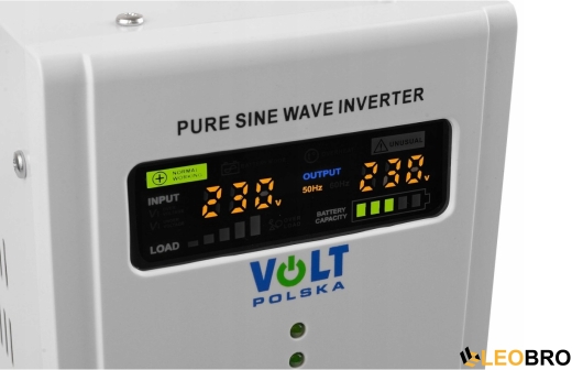 Аварійний комплект Volt Polska SINUS PRO 500 E 12/230V 350/500W + Акумулятор гелевий 4SUN MAXX GEL 85 Ah - 2