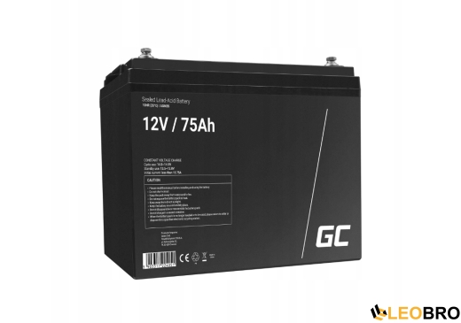 Аварийный комплект Powermat 800 VA 12/230V 640W/800VA + Аккумулятор Green Cell AGM VRLA 75Ah 12V - 2