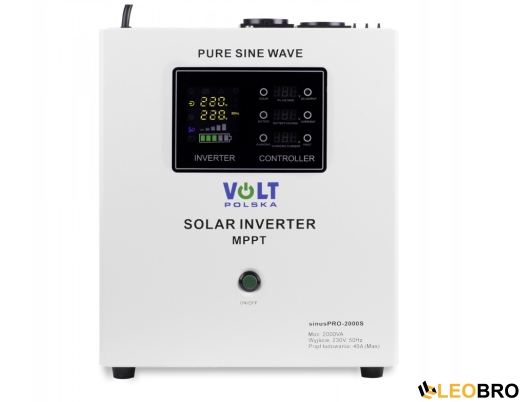 Аварійний комплект Інвертор Volt Polska SINUS PRO 2000S 24/230V 1400/2000W + 2шт Акумулятор 4SUN MAXX 85Ah 12V - 3