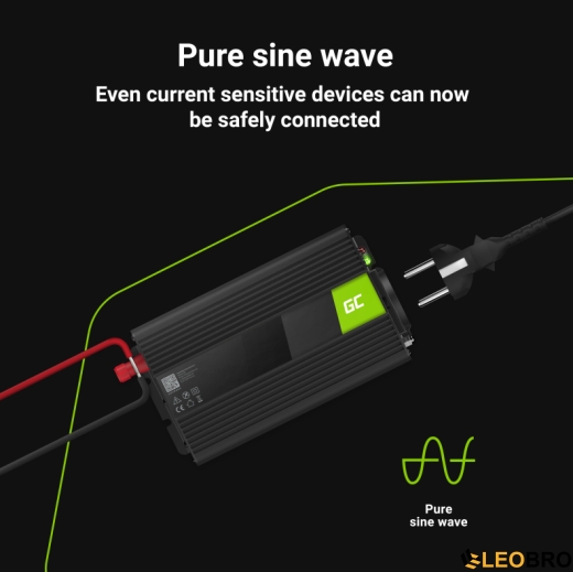 Автомобільний інвертор Green Cell 12V на 230V 500W/1000W (INV16) Чистий синус - 2