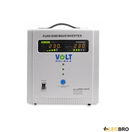 Аварийный комплект Volt Polska SINUS PRO 2000 E 12/230V 1250/2000W + Аккумулятор Green Cell AGM 100Ah 12V - 2