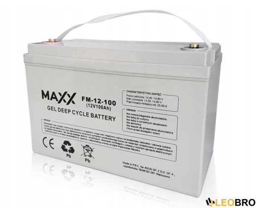 Акумулятор гелевий 4SUN MAXX GEL DEEP CYCLE 100Ah 12V (FM-12-100) - 2
