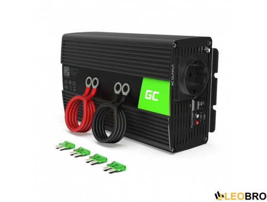 Мобільний інвертор Green Cell 12V на 230V 1000W/2000W (INV09) Чистий синус - 1
