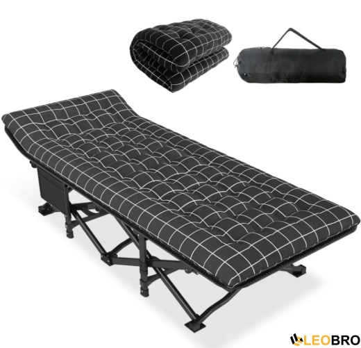 Розкладачка для туризму з потовщеним матрацом LEOBRO (CC-S04-PP) - 1