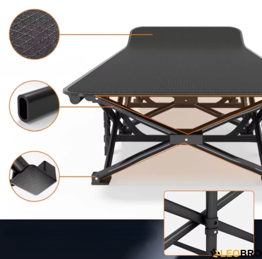 Розкладачка для туризму з потовщеним матрацом LEOBRO (CC-S04-PP) - 2