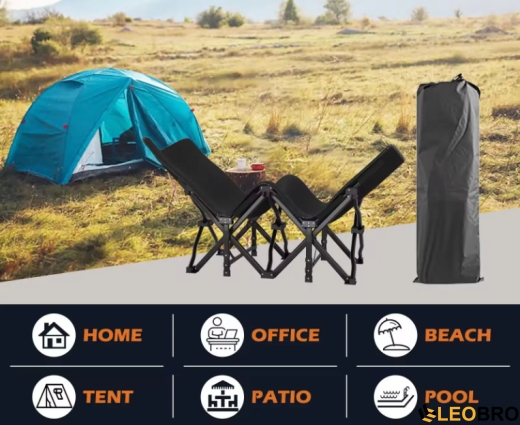 Розкладачка для туризму з потовщеним матрацом LEOBRO (CC-S04-PP) - 3