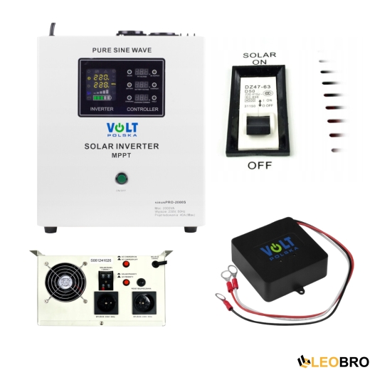 Гибридный ИБП/инвертор Volt Polska SINUS PRO 2000S 24/230V 1400/2000W + Балансир 24V - 1