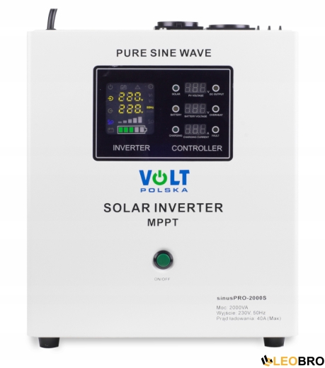 Гибридный ИБП/инвертор Volt Polska SINUS PRO 2000S 24/230V 1400/2000W + Балансир 24V - 3